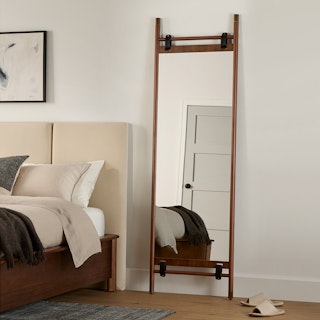 Beau Walnut Floor Mirror