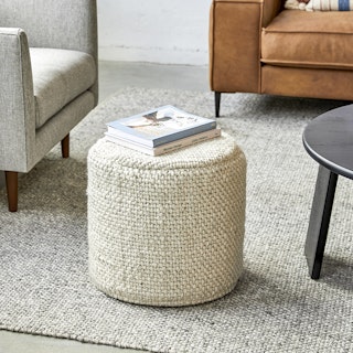 Texa Vanilla Ivory Pouf