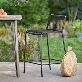 Zina Ember Black Counter Stool