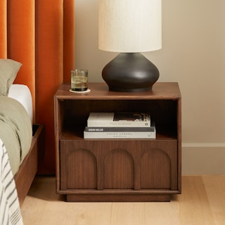 Prima Walnut 1-Drawer Nightstand