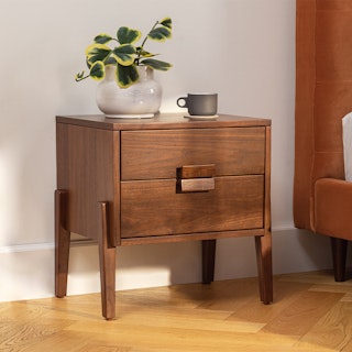 Vireo Walnut 2-Drawer Nightstand