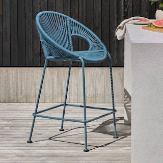 Kasiko Storm Blue Counter Stool