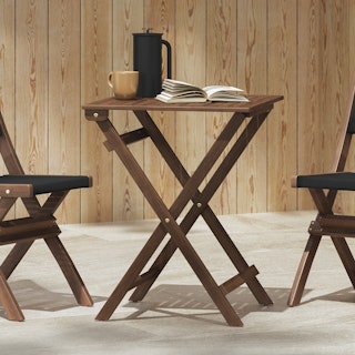 Elanora Dark Acacia Folding Cafe Table