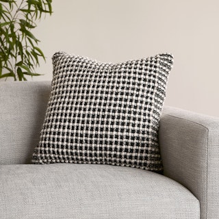 Ren Black Weave Large Pillow