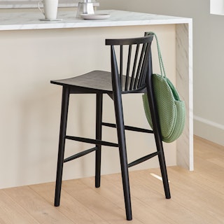 Rus Black Counter Stool