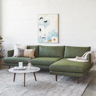 Burrard 112" Right Sectional - Forest Green