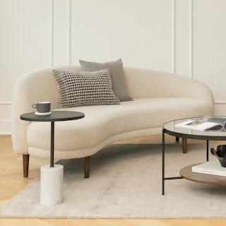 Kayra 87" Bouclé Sofa - Ivory