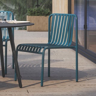 Sarek Peacock Blue Stackable Dining Chair