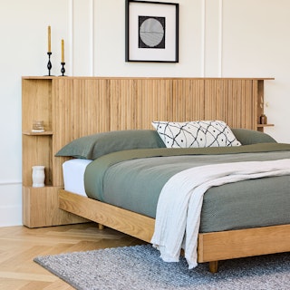 Kouva Oak King Storage Headboard