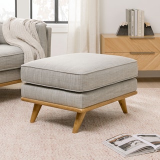 Timber Rain Cloud Gray Ottoman