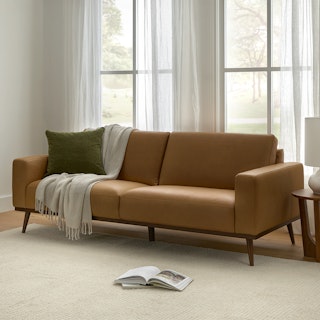 Rhett 84" Leather Sofa - Charme Tan