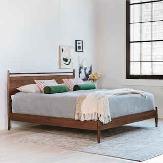 Lenia Panel Walnut King Bed