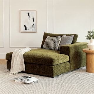 Beta 49" Right Chaise Module - Cypress Green