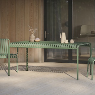 Sarek Khaki Green Dining Table for 6