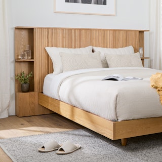 Kouva Oak Queen Storage Headboard