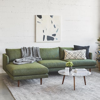 Burrard 112" Left Sectional - Forest Green