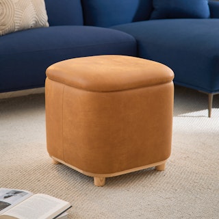 Maribo Rawhide Tan 19" Storage Ottoman