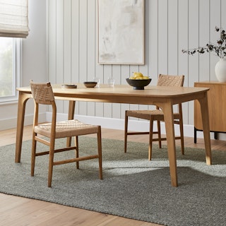 Plumas White Oak Dining Table for 6