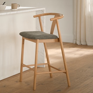 Fonra Algonquin Green Oak Counter Stool