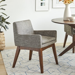 Chantel Volcanic Gray Dining Armchair