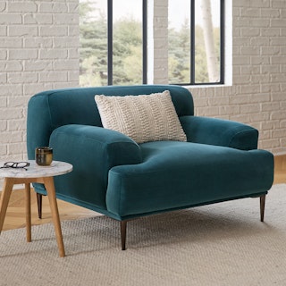 Abisko Plush Pacific Blue Lounge Chair