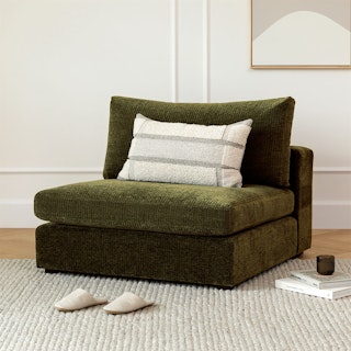 Beta 39.5" Armless Chair Module - Cypress Green