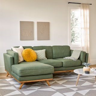 Timber 93" Left Sectional - Olio Green