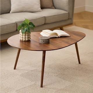 Amoeba Wild Walnut 42.5" Wide Coffee Table