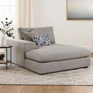 Beta 49" Left Chaise Module - Summit Gray