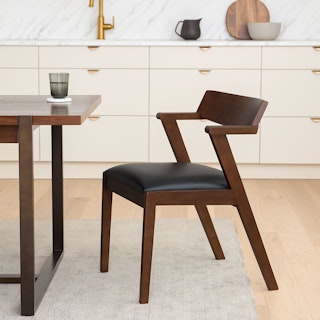 Zola Black Leather Dining Chair