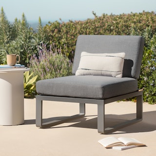 Kezia Whale Gray Armless Chair Module