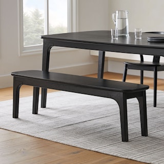 Plumas Black Ash Bench