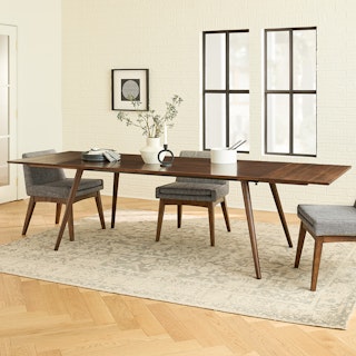 Seno Walnut Dining Table, Extendable