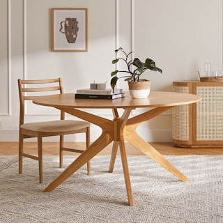 Conan Oak Round Dining Table