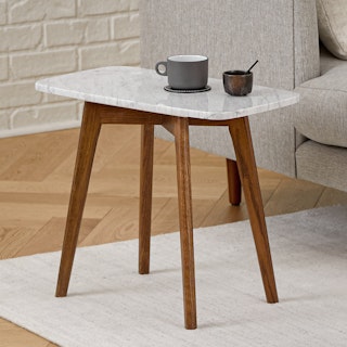 Vena Walnut Rectangular Side Table