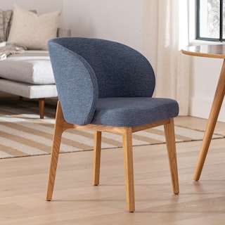 Alta Nocturnal Blue Oak Dining Armchair