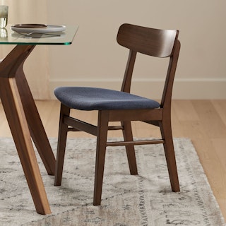 Ecole Seascape Blue Walnut Dining Chair