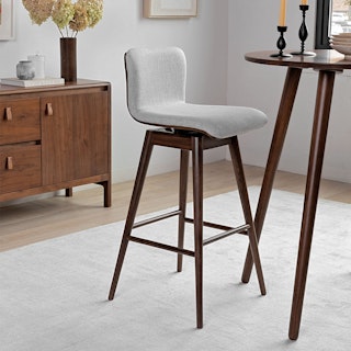 Sede Mist Gray Walnut Swivel Bar Stool