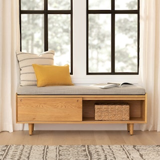 Nederin Rain Cloud Gray Oak Bench