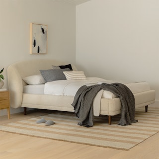 Kayra Ivory Bouclé Queen Bed