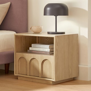 Prima White Oak 1-Drawer Nightstand