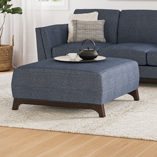 Ceni Denim Blue Ottoman