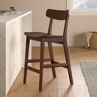 Ecole Walnut Counter Stool