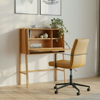 Fantol Warm Oak Secretary Desk