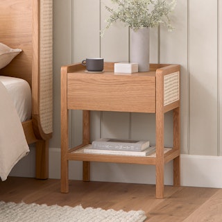 Candra Oak 1-Drawer Nightstand