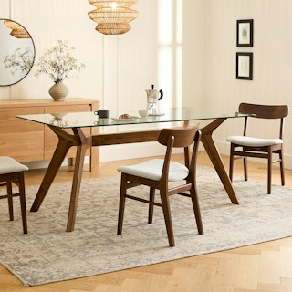 Emmer Walnut Dining Table for 6