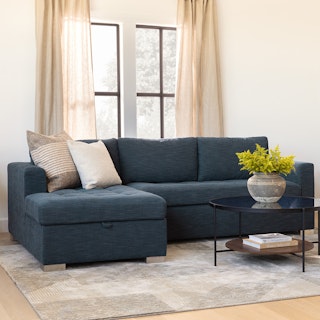 Soma Midnight Blue Left Sleeper Sectional