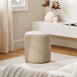 Cilo Sandstone Wool Bouclé Ottoman