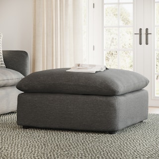 Leigh 41" Ottoman - Silver Gray