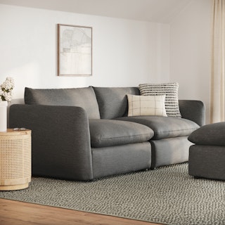 Leigh 92" Modular Sofa - Silver Gray